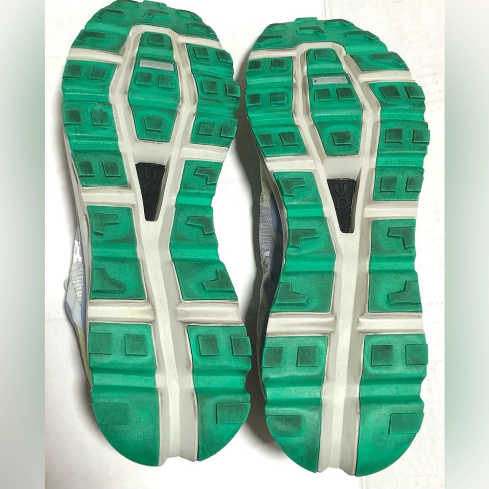 On Running Men's White, Green & Blue Athletic Shoes - Picture 9 of 11